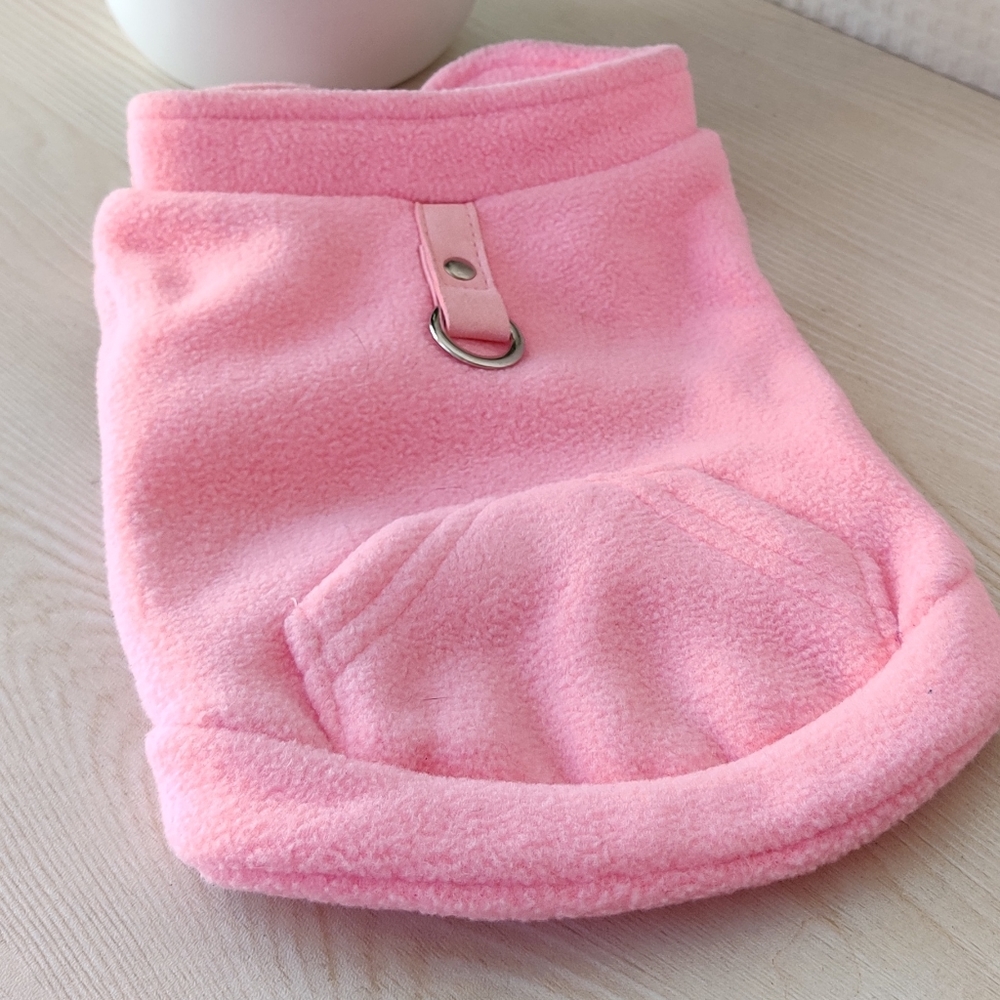 Expawlorer Pink Cozy Fleece Pullover Size S